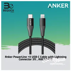  1 anker power line +ll usb-c with lightning connector 3ft a8652h11 /// افضل سعر بالمملكة