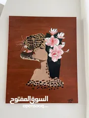  1 لوحة فنية  معبرة رسم يدوي