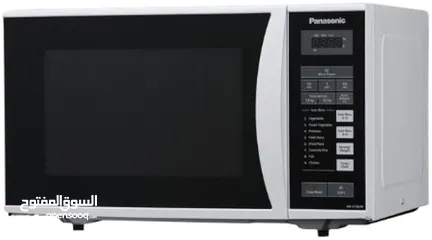  2 microwave Panasonic  White  25 Litre  ميكرويف باناسونيك استخدام بسيط جدأ  بحال الجديد