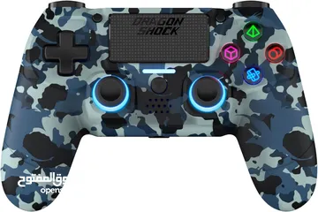  7 يد العاب جيمنغ بلايستيشن 4 الوان متعددة DragonShock PS4 Controller Mizar Wireless Gamepad