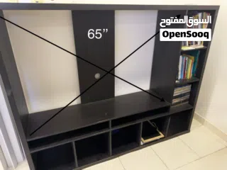  1 رف حق التلفزيون يوسع 65 بوصه و اكثر من رفوف