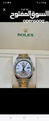  7 Rolex DateJust 41MM Watch  Silver Dial  Diamond Bezel  Oyster Band  Smooth Bezel رولكس نادره جدا