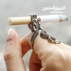  1 خاتم نحاسي  حامل السيخاره   لمنع  رائحة الدخان من العلق على اصابع اليد