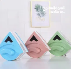  1 ممسحة النوافذ السحرية – الحل الأسهل لتنظيف الزجاج تصميم مغناطيسي مزدوج لتنظيف الجهتين بنفس الوقت