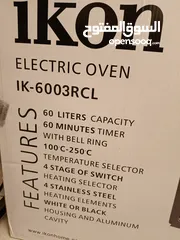  3 Ikon Electric Oven 60 L