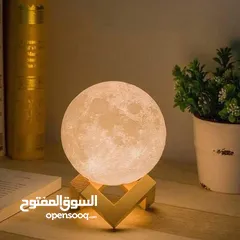  3 مجسم القمر المضيء هديه ديكور منظر هديه القمر المضئ 3D يضئ كل الالوان moon light هدايا اضائه ضوء
