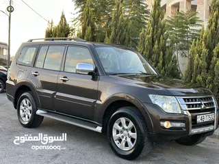  24 Mitsubishi Pajero 2017 (GLS) وارد الوكالة وصيانة الوكالة قاطع مسافة 60 الف كم فحص كامل لون بني مميز