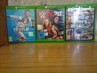  2 Xbox one s مع سيديات وكفر لليد