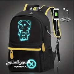  3 Luminous Backpack, Men's Fashion Trendy Backpack.