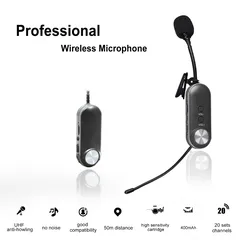  1 T-3 Lapel Mmicrophone Lavalier Microphone ميكرفون عنق لاسلكي