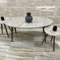  26 طاولات وسط وسيرفس متوفره  بعدة أشكال متنوعه منها مدور ومستطيل ومربع واحجام مختلفه وعده قياسات
