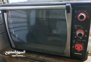  1 فرن كهربائي crown استعمال خفيف بحاله ممتازة