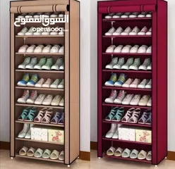  2 خزانة احذية قماش  مميزة جداً وانيقة تحتوي على رفوف عدد 9