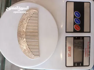  1 مشط انتيك مطلي فضه  مختوم جميل جدا نقش ابره لاصحاب الذوق الرفيع