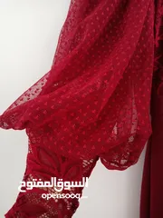  6 فستان طويل قصة سمكة لون خمري مقاس L للبيع