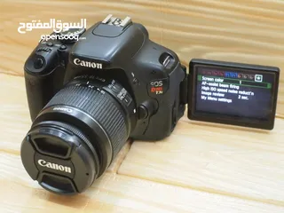  4 كاميرا canon 600dشبه الجديده وكاله