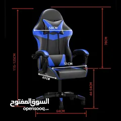  5 فينيسين كرسي العاب مريح بظهر مرتفع، كمبيوتر قابل للامالة وارتفاع للتعديل، للدوران 360 درجة مع دعم ..
