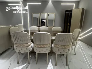  1 غرفه سفره فخمه مصريه حفر يدوي  ملبس ورق الذهب  استيراد مصر
