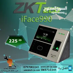  1 ساعة مراقبة الدوام عن طريق بصمة الوجه ZKT iFace990