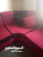  2 طقم كنب حرف L لون خمري واسود