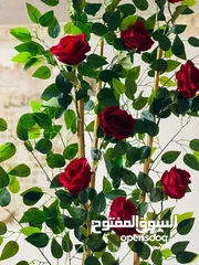 27 أشجار زينه ورد صناعي   متوفر لون احمر فقط  شغل بيتي مرتب بزبط داخلي و خارجي للمنزل وللغرف و للمداخل