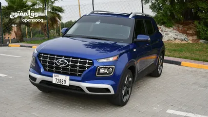  5 Cars for Rent Hyundai - VENUE - 2022 - Blue   Small SUV - Eng 1.6L