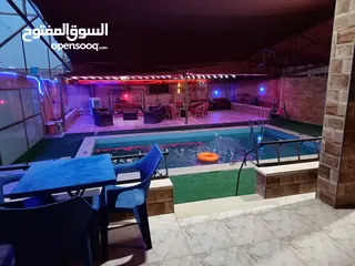  13 شاليه و مزرعه مع مسبح مدفا  للايجار عروض  و اسعار مناسبه