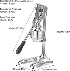  6 Stainless steel manual juicer عصارة حمضيات