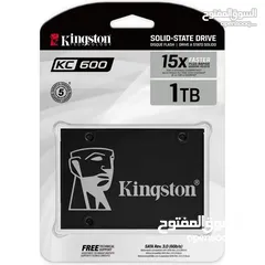  1 هارد دسك اس اس دي داخلي سريع 1000GB KINGSTON KC600 3D NAND 15X SPEED DESKTOP - LAPTOP GAMING SSD