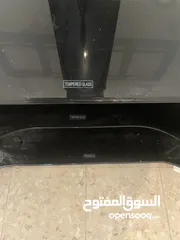  6 طاولة شاشة تلفزيون  اسود زجاج طبقات  من الامارات مرآة حائط