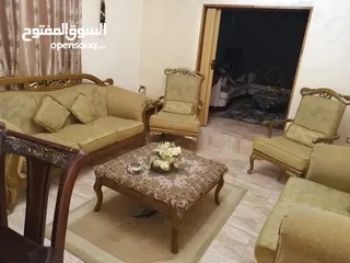  2 طقم كنب خشب زان ثقيل مع طاولات