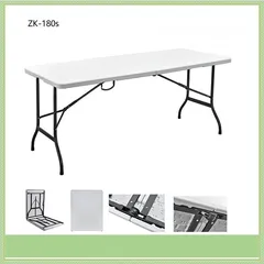  2 FIBRE FOLDING TABLES AND CHAIR
