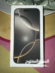  6 أيفون 16 برو ماكس 256 جيجا تيتانيوم الطبيعي ، وارد شرق اوسط.  iPhone 16 pro max 256 G/ Titanium