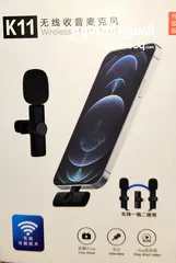  1 مايكروفون تسجيل على الهاتف wireless microphone K11