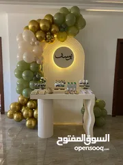  1 ديكور حفلات مميز للبيع (باك دروب وطاولة مناسبات أنيقة )