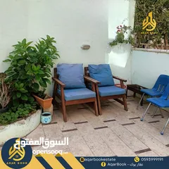  2 شقة مفروشة أرضية للإيجار مع ترس واسع