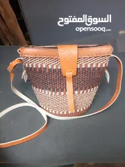  6 African sisal New leather handbag Woven bag