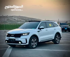  8 كايا سورينتو/2022 فل الفل  فتحة سقف بانوراما  4x4 ///240Hp بنزين + كهرباء  ( Haybrid) 1600cc