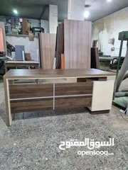  1 مكتب مدير 180سم مع جانبية ووحدة ادراج