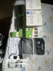  1 جهاز ضغط اومورون و جهازين قياس السكري و جهاز قياس الحرارة