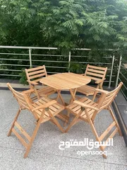  5 كراسي خشب رحلات وللحدائق