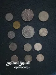  2 لعشاق جمع العملات العربية القديمة من مقتنياتي الخاصة عدد 13 عملة معدنية بياناتهم كالتالي  أربعة قروش