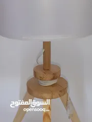  4 تيبل لامب صناعة يدوية من الخشب الطبيعي