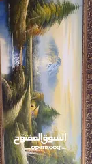  7 برواز عدد 2 بإطار ذهبي رسم يدوي بصورة طبيعية جميلة      00000000000000000000000000000000000000000000