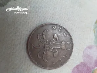  2 اليزابث النادر new penny اربع قطع