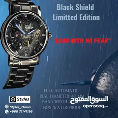  1 Black Shield Limited Edition with Free Leather Blue strap