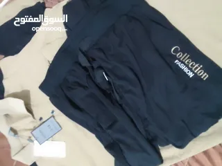  5 بدلة رياضية رجالية لون اسود وكابتشينو نخب اول صيني الصناعة مقاس(52) 2XL جديدة