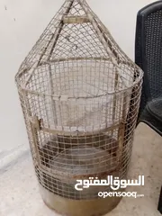  5 قفص مطير حديد ثقيل أسطواني تفصيل يصلح للطيور الكبيرة الببغاء و الدرة والكوكتيل والكاسكو /ويصلح للقطط