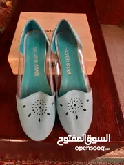  6 حذاء نسائي جلد طبيعي مقاس 41 صيني لون بيج (اف وايت)