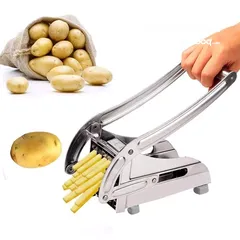  1 ماكينة تقطيع البطاطا اصابع ستيل معدن ماكينه تقطيع بطاطا اليدويه
